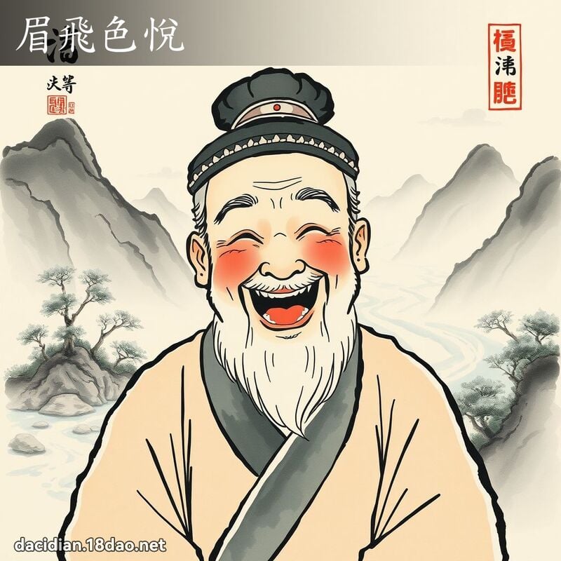 眉飛色悅 配图