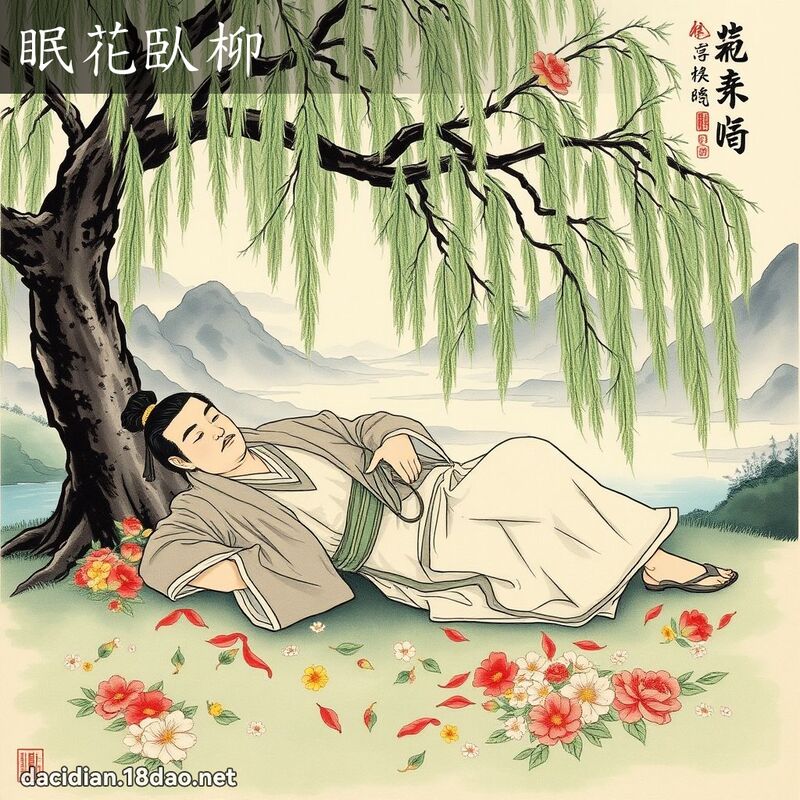 眠花臥柳 配图