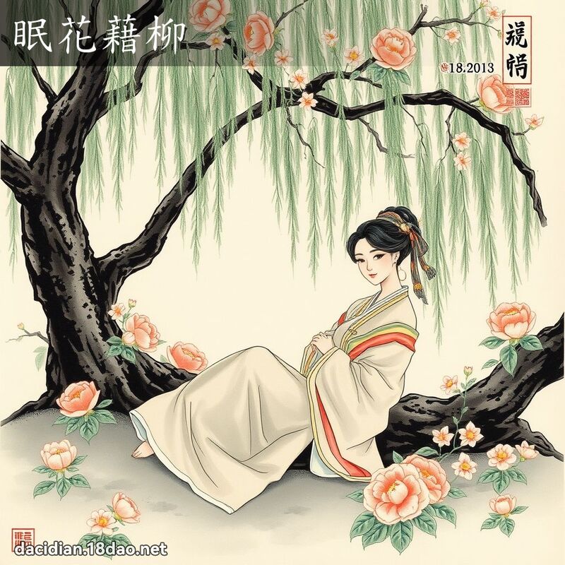眠花藉柳 配图