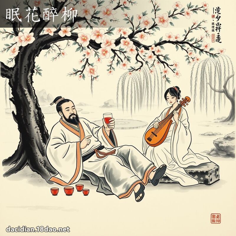 眠花醉柳 配图