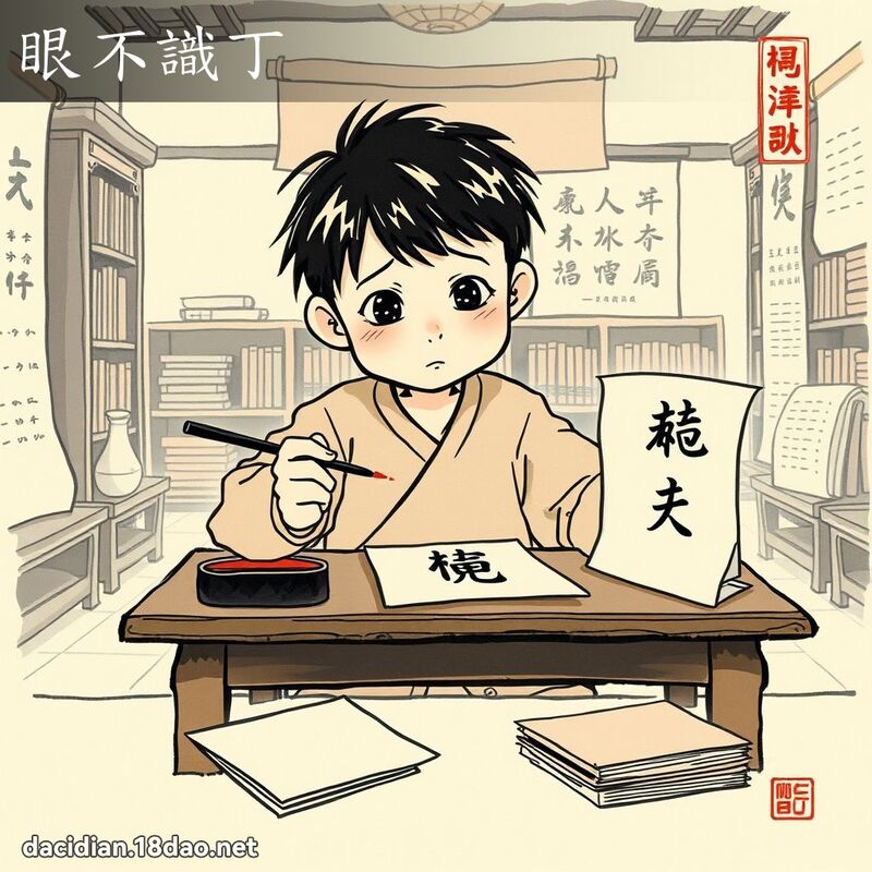 眼不识丁 配图