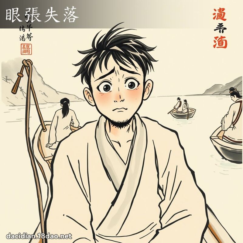 眼张失落 - 中华成语配图