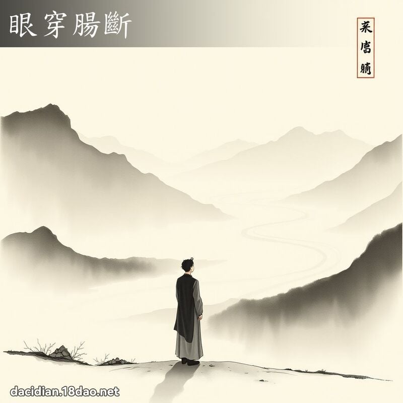 眼穿腸斷 - 中華成語配圖