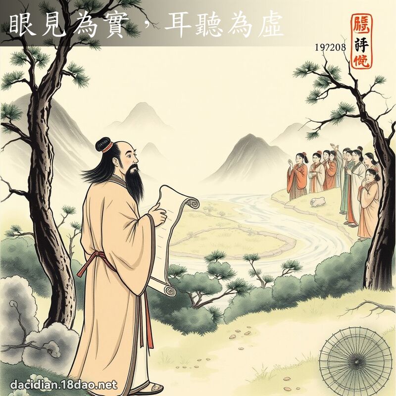 眼见为实,耳听为虚 配图