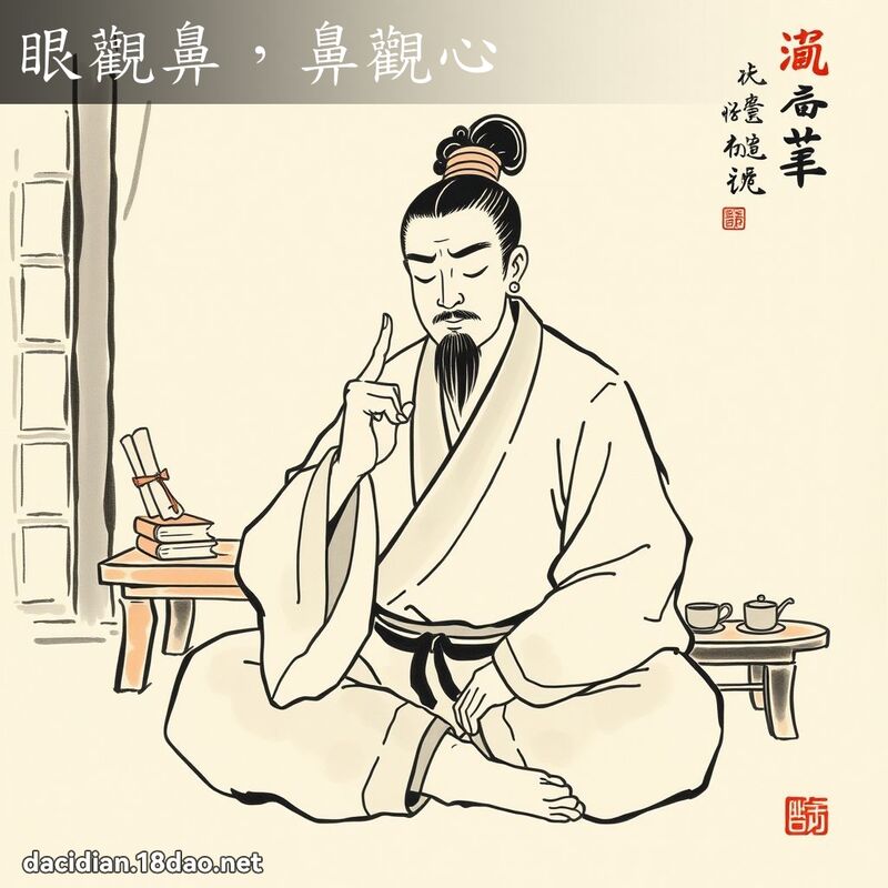 眼观鼻,鼻观心 配图
