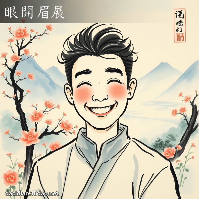 眼开眉展 配图