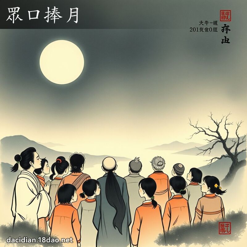 眾口捧月 配图
