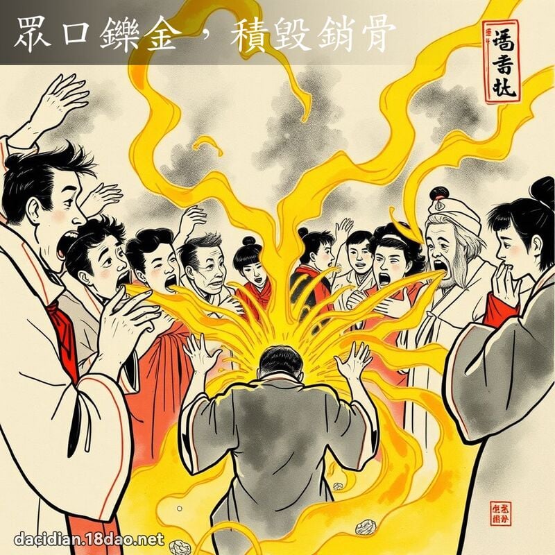 眾口鑠金,积毁销骨 配图