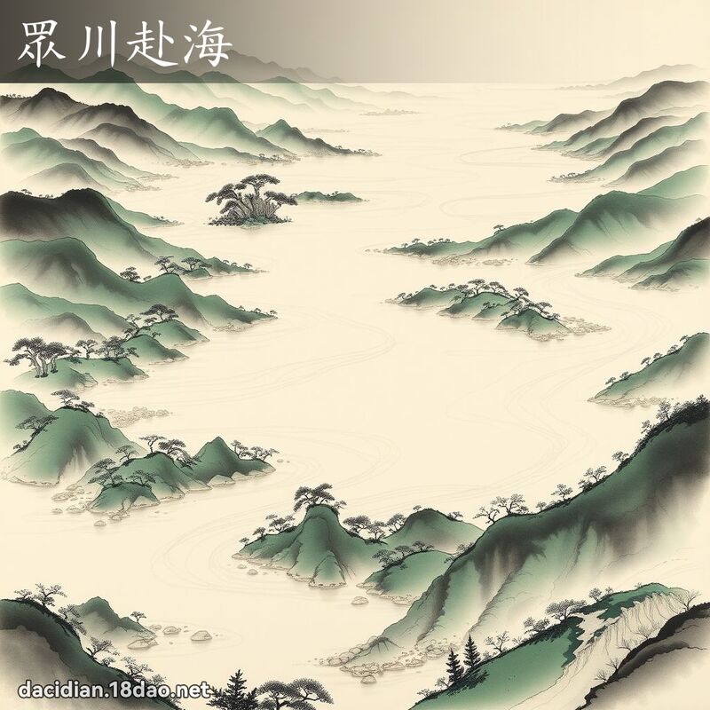 眾川赴海 配图