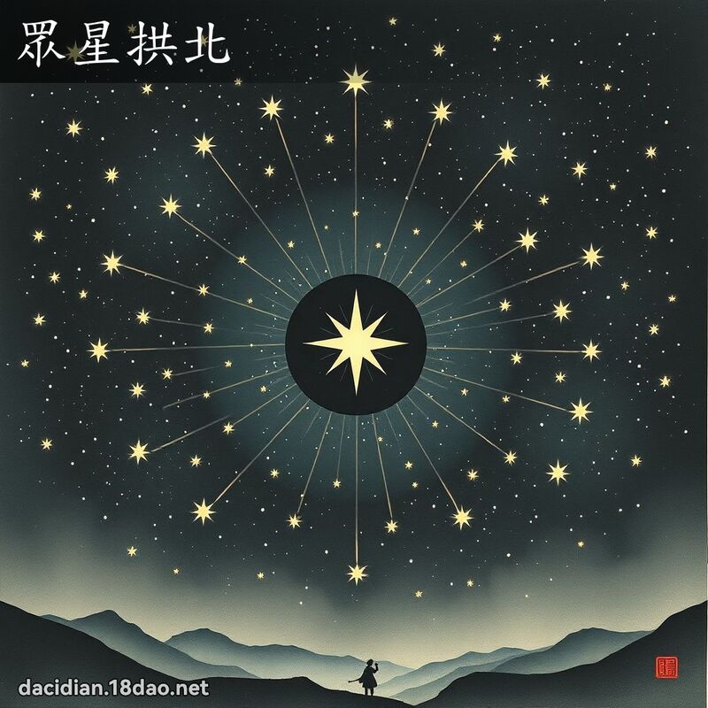 眾星拱北 配图