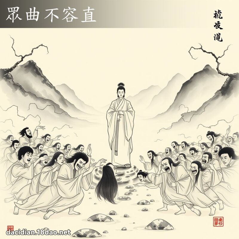 眾曲不容直 配图