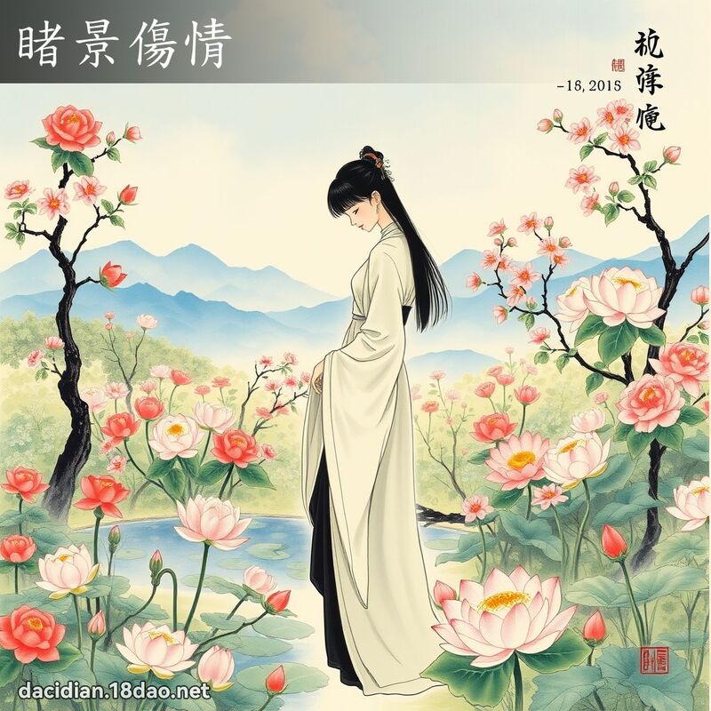 睹景伤情 配图