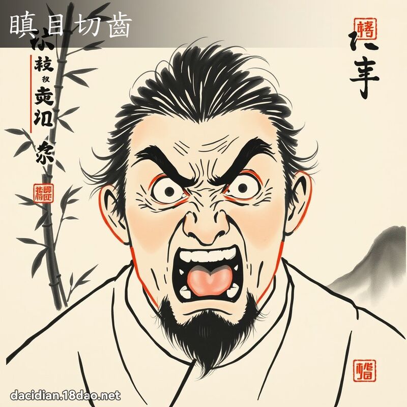 瞋目切齿 配图