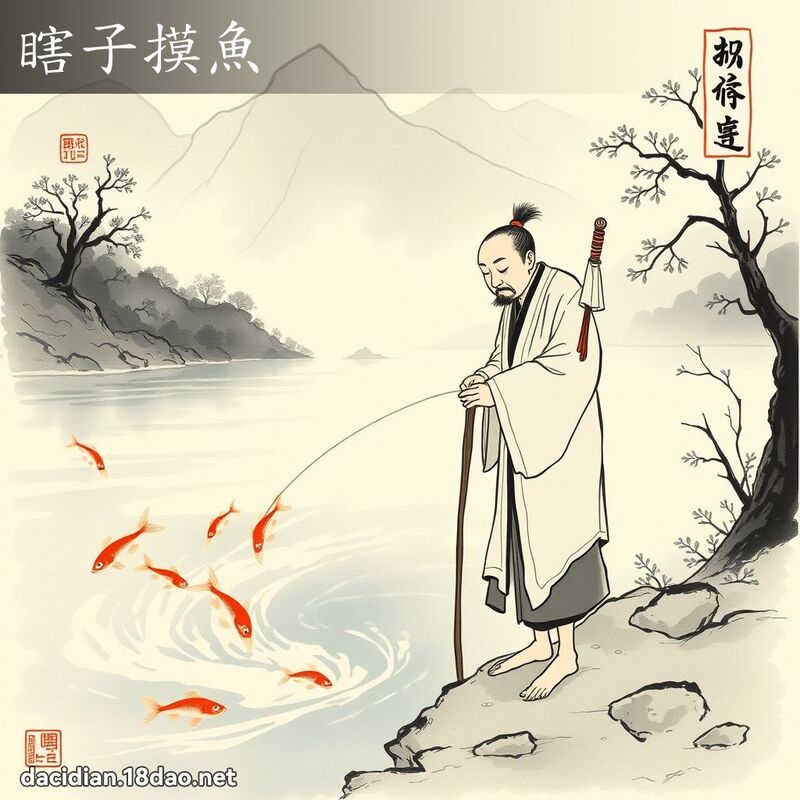 瞎子摸鱼 配图