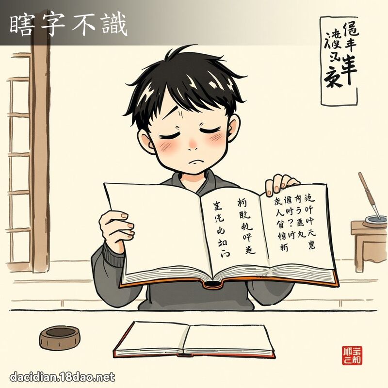 瞎字不识 配图