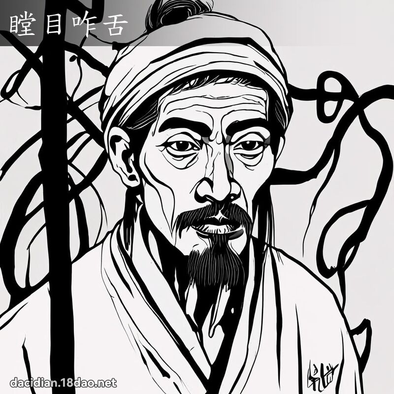 瞠目咋舌 配图