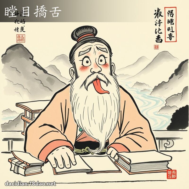 瞠目撟舌 配图