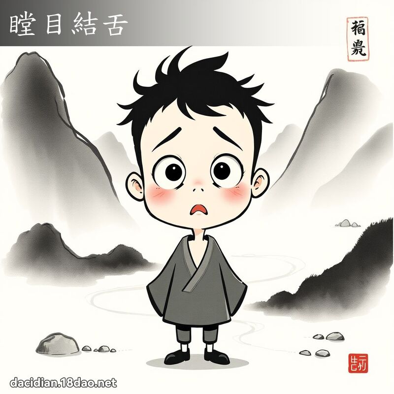 瞠目结舌 配图