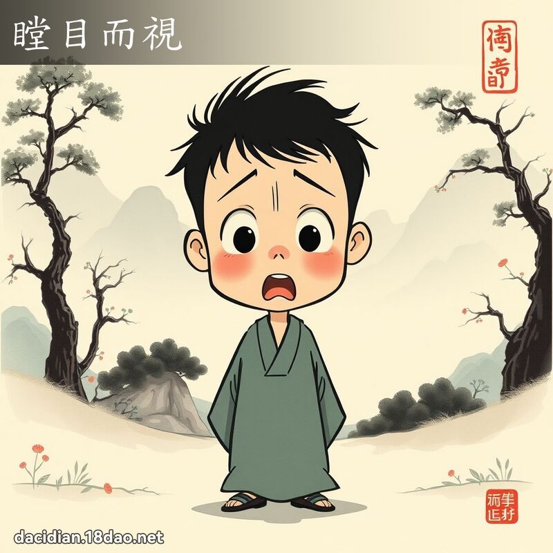瞠目而视 配图