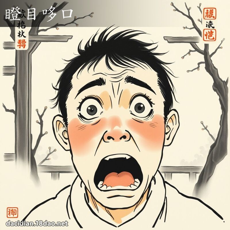 瞪目哆口 配图