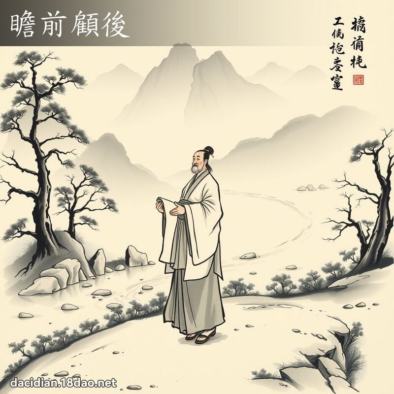 瞻前顾后 配图
