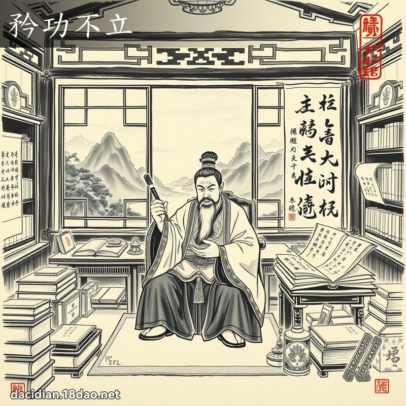 矜功不立 配图