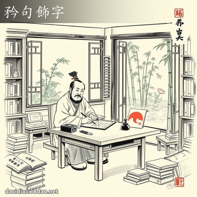 矜句飾字 配图