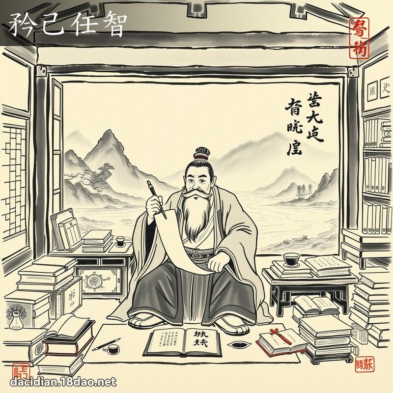 矜己任智 配图
