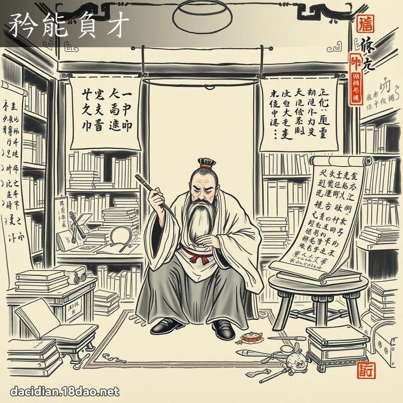 矜能負才 配图