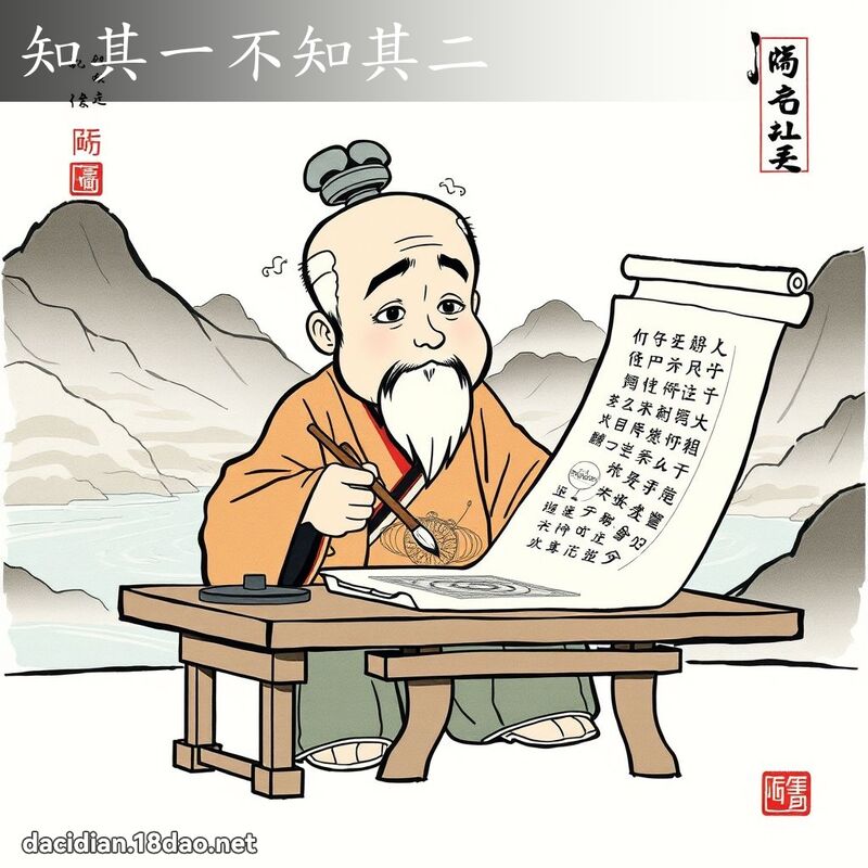 知其一不知其二 配图