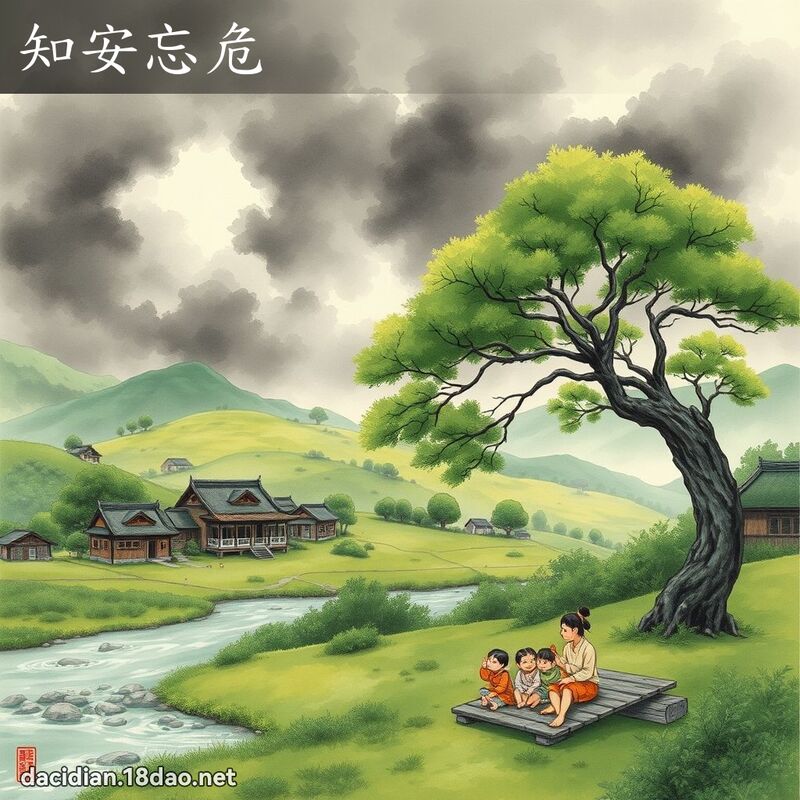 知安忘危 - 中华成语配图