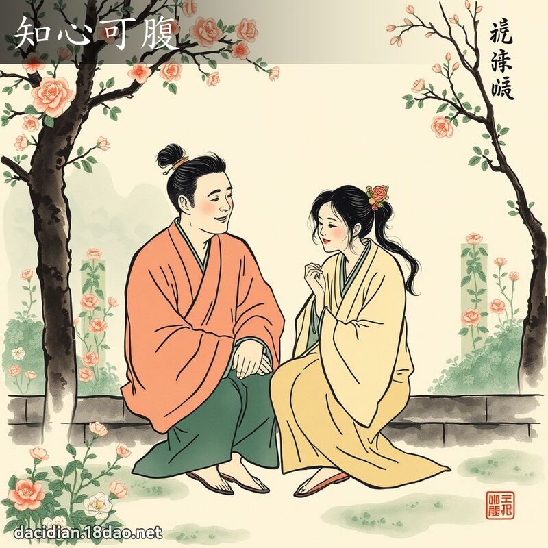 知心可腹 - 中華成語配圖
