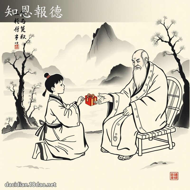 知恩報德 - 中華成語配圖