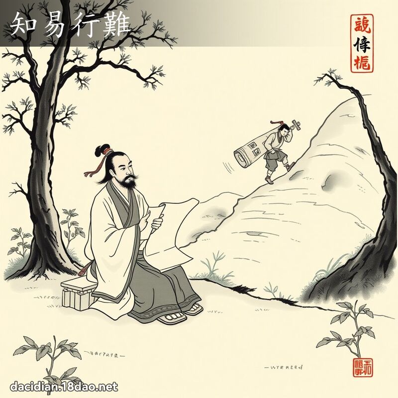 知易行難 - 中華成語配圖