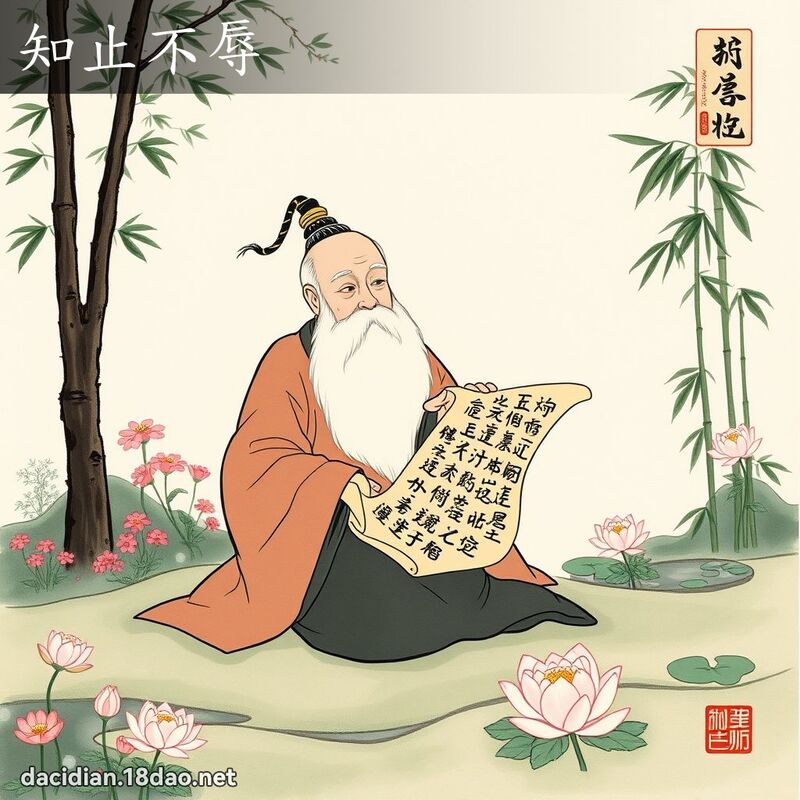 知止不辱 - 中華成語配圖