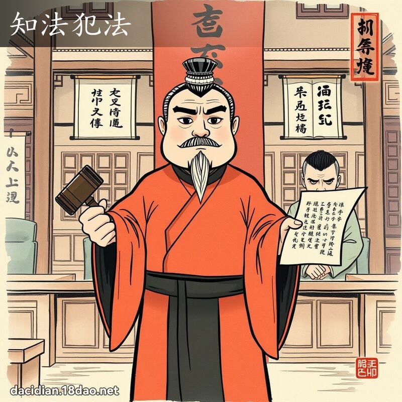知法犯法 - 中華成語配圖