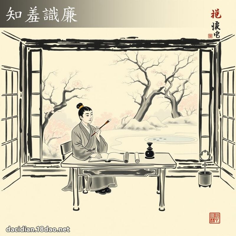 知羞识廉 - 中华成语配图