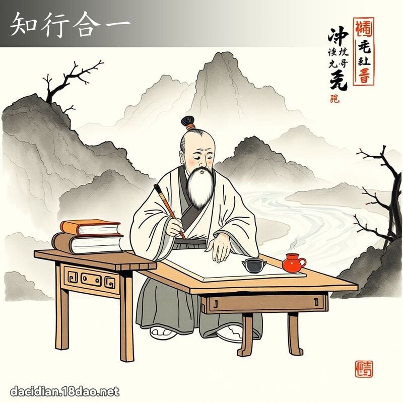 知行合一 - 中華成語配圖