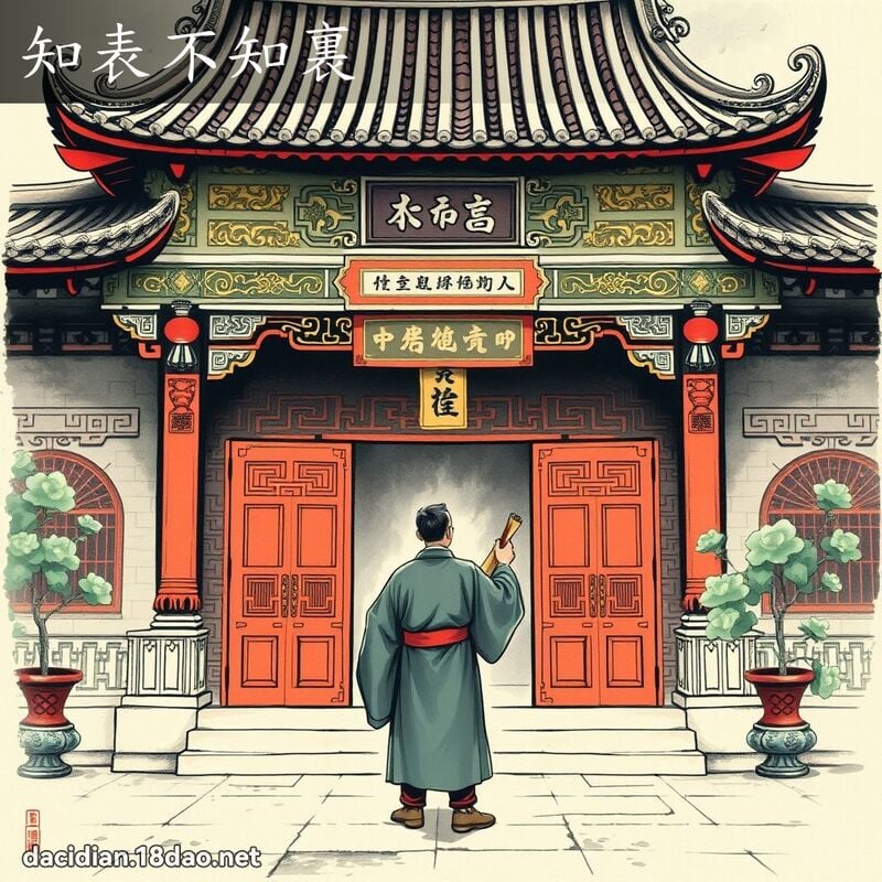 知表不知裏 - 中華成語配圖