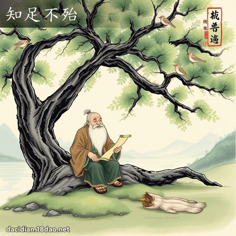知足不殆 - 中華成語配圖