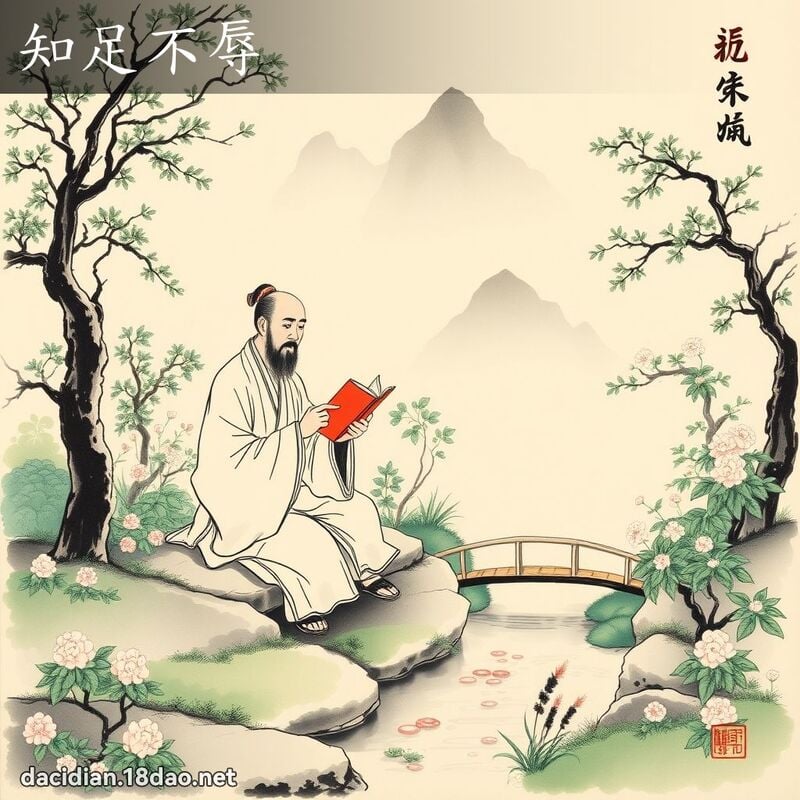 知足不辱 - 中華成語配圖