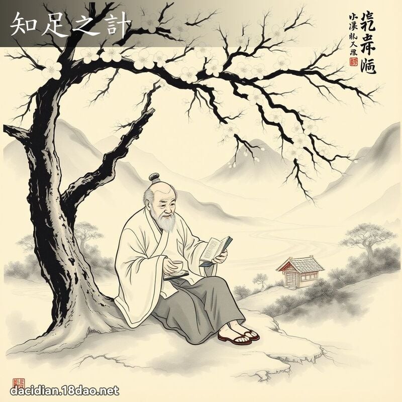 知足之計 - 中華成語配圖