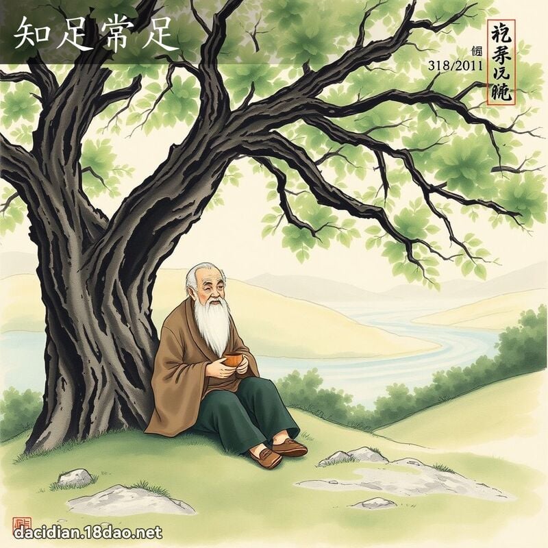知足常足 - 中华成语配图