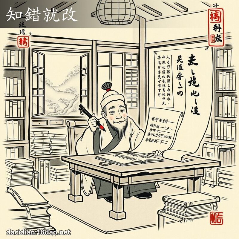 知错就改 配图