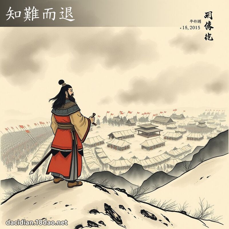 知难而退 配图