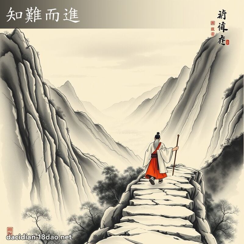 知难而进 配图