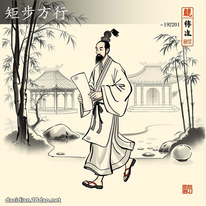 矩步方行 配图