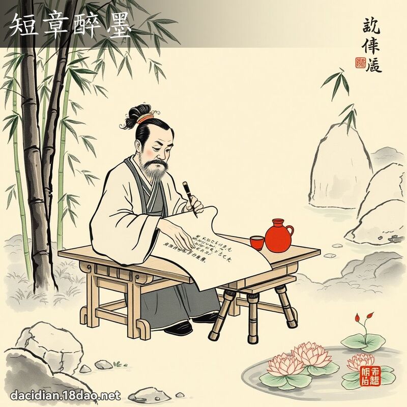 短章醉墨 配图