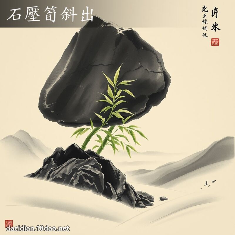 石压笋斜出 配图