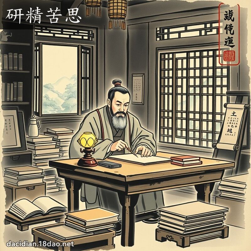 研精苦思 配图